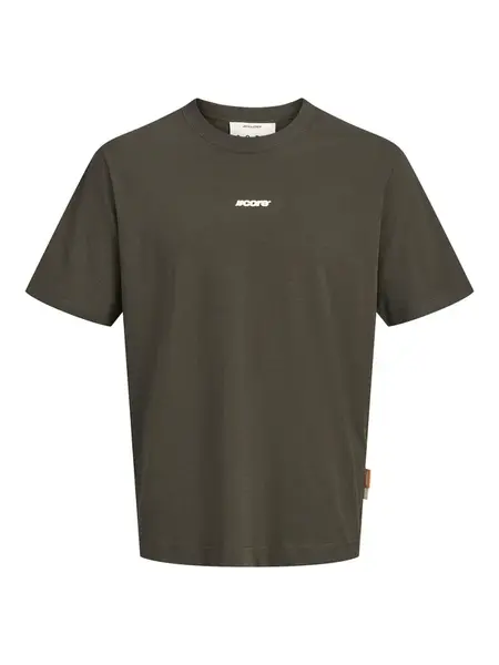 JACK & JONES Tričko 'JCOClub'  farby bahna / biela