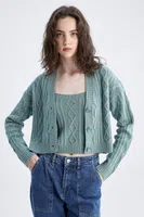 DEFACTO Regular Fit V-Neck Svetr