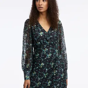 Orsay Černé dámské květované šaty - Dámské