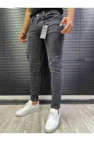 64205 Dewberry Skinny Fit Mens Trousers-GREY