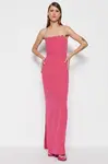 Večerní šaty Trendyol ve večerních šatech s fuchsiovou podšívkou tkané lesklé kameny