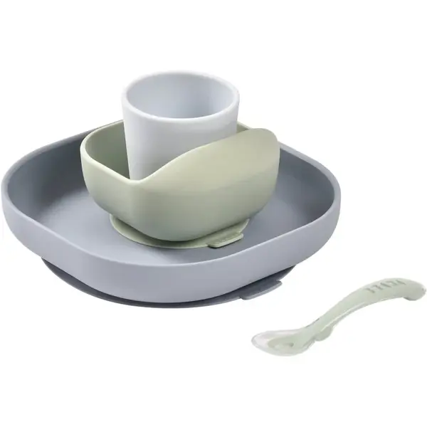 Beaba 4-Piece Silicone Dinner Set jídelní sada Pebble 4m+