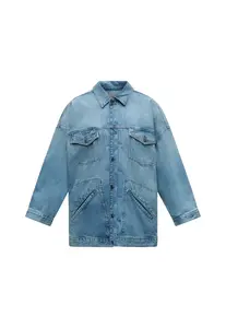 DIESEL Prechodná bunda  modrá denim