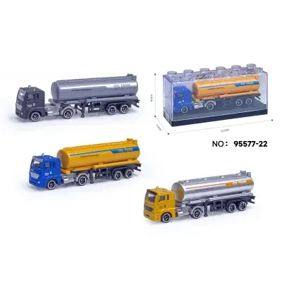 Kovový model cisternového vozu 1:64 - více druhů - modrý tahač