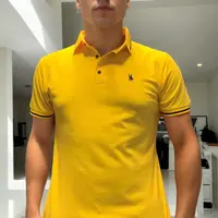 T8586 DEWBERRY MEN'S POLO NECK T-SHIRT-PLAIN YELLOW
