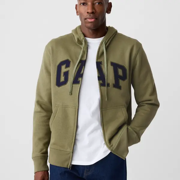 GAP Mikina na zip Logo - Pánské