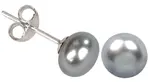 JwL Luxury Pearls Náušnice s pravou šedou perlou JL0029