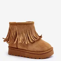 Boto Ocieplane Botky Sněžáky Dětské s Ozdobnými Frédzlami Camel Nimia