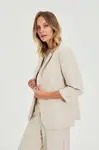 Dámske sako L-MR-4922 svetlobéžové