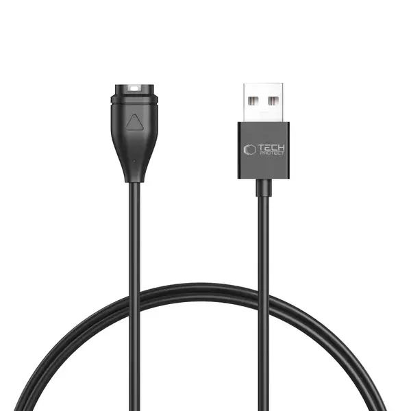 Tech-Protect MC04 USB nabíjací kábel na Garmin hodinky 1m, čierny