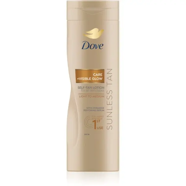 Dove Care&Glow Sunless Tan samoopalovací mléko odstín Fair 400 ml
