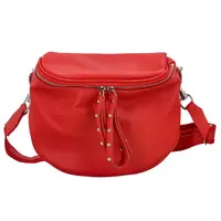 Dámská kožená kabelka Small Lily, výrazně červená