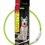 Obojek Dog Fantasy světelný USB zelený 65cm 1ks