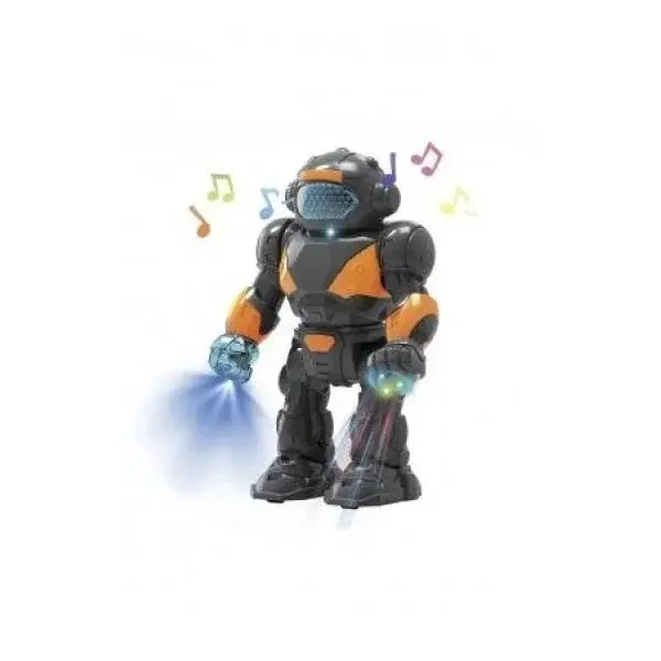 Robot chodiaci plast 22cm na batérie so svetlom a zvukom 18x24,5x9cm