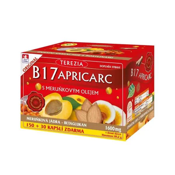 Terezia B17 Apricarc s meruňkovým olejem 150+30 kapslí