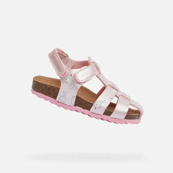 Pink Girls Sandals Geox Chalki - Girls