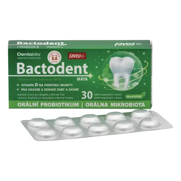 Favea Bactodent Máta 30 tablet