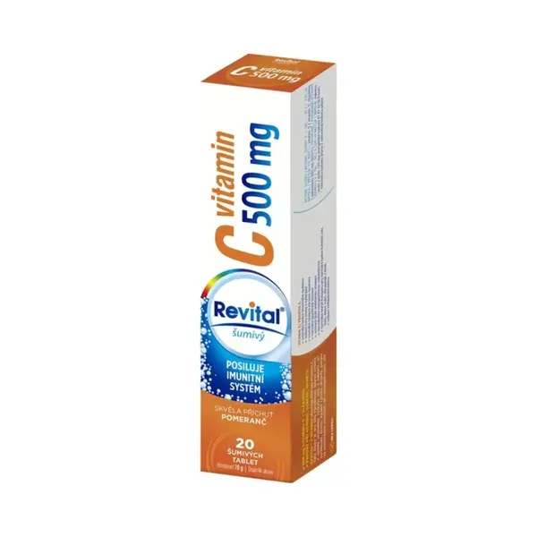 Revital Vitamin C 500 mg pomeranč 20 šumivých tablet