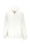 Tommy Jeans Hooded Collar White Women's Sweatshirt Dw0dw13575ybl