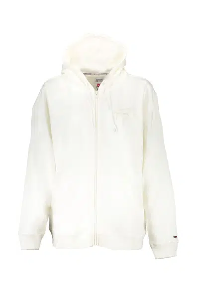 Tommy Jeans Hooded Collar White Women's Sweatshirt Dw0dw13575ybl