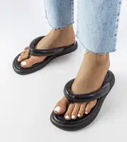 marka niezdefiniowana Black Massive Flip-Flops Smithfield