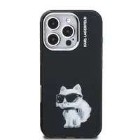 Zadní kryt Karl Lagerfeld IML Aquarelle Choupette Apple iPhone 16 Pro, černá