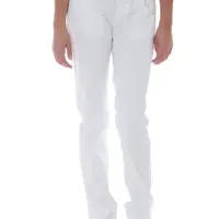 Bílé dámské rovné džíny