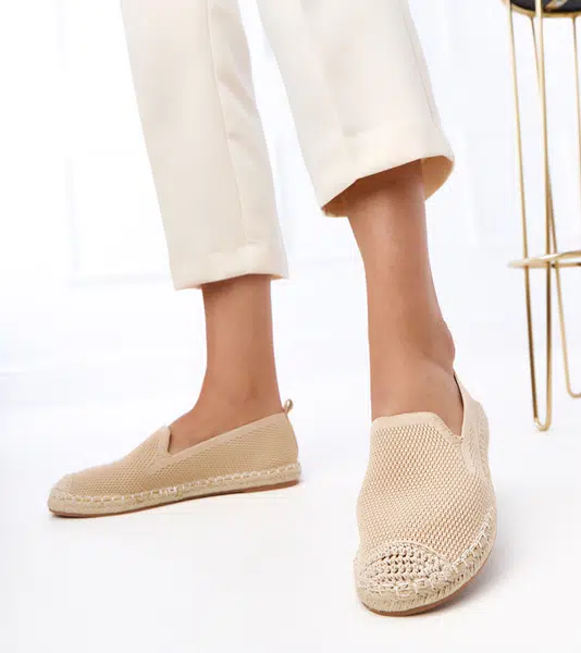 Gemre Beige Platform Espadrilles Luna