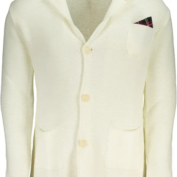 US GRAND POLO CARDIGAN MEN'S WHITE