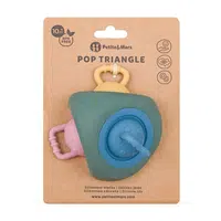 PETITE&MARS Hračka silikonová Pop Up Triangle Misty Green 10m+