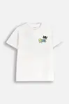Dětské bavlněné tričko Coccodrillo bílá barva, s potiskem, EVERYDAY BOY