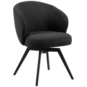 MID.YOU ŽIDLE S PODRUČKAMI, struktura, antracitová, černá