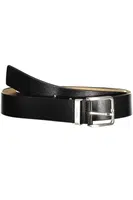 CALVIN KLEIN MEN'S BLACK LEATHER BELT