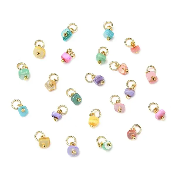 Dyed Natural Freshwater Shell Nuggets Charms