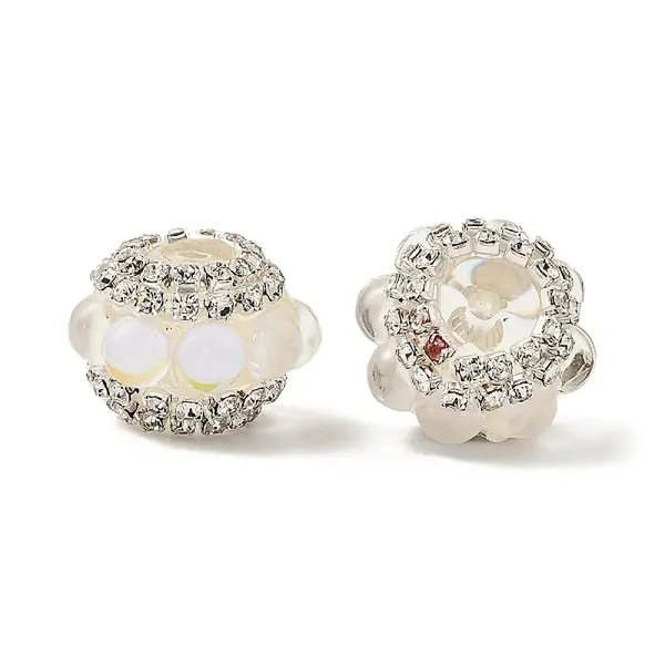 Sparkling Acrylic Rhinestone Round Beads