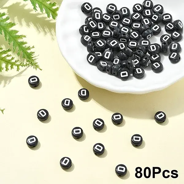Opaque Acrylic Horizontal Hole Beads