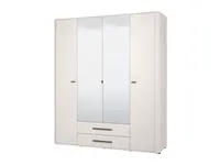 Čtyřdveřová šatní škříň se zrcadlem saray - kašmír