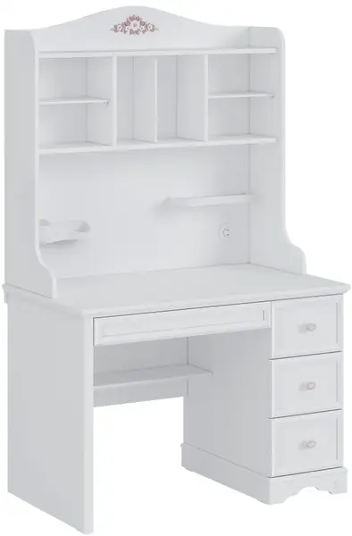 Malý psací stůl s nástavcem ballerina - bílá