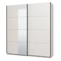 Šatní skříň se zrcadlem 200 dina - bílá