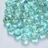 Transparent Spray Painted Glass Beads
