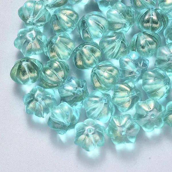 Transparent Spray Painted Glass Beads