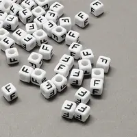 Large Hole Acrylic Letter European Beads