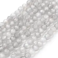 Natural Grey Agate Beads Strands
