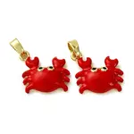 Brass Micro Pave Cubic Zirconia Pendants