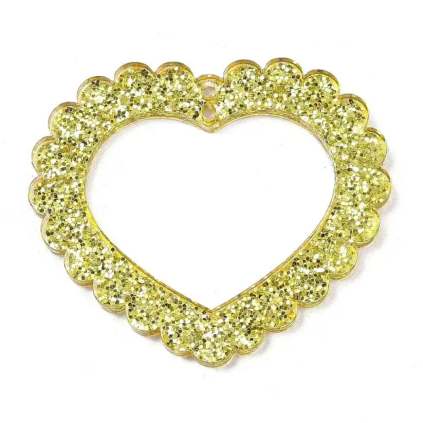 Valentine's Day Printed Opaque Acrylic Pendants