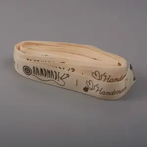 Word Printed Cotton Ribbon