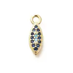 Brass Micro Pave Cubic Zirconia Charms