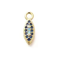 Brass Micro Pave Cubic Zirconia Charms
