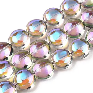 Transparent Electroplate Glass Bead Strands