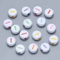 Craft Acrylic Horizontal Hole Letter Beads